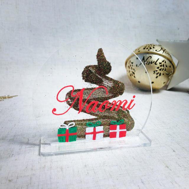 Personalisierbare Tischkarte aus Acryl, rund