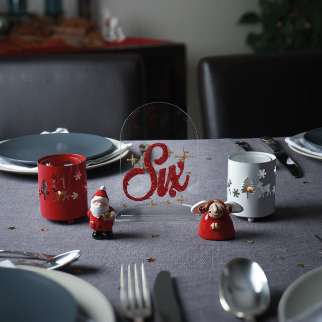 Personalisierbares Tischschild aus Acryl, rund