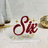 Personalisierbares Tischschild aus Acryl, rund