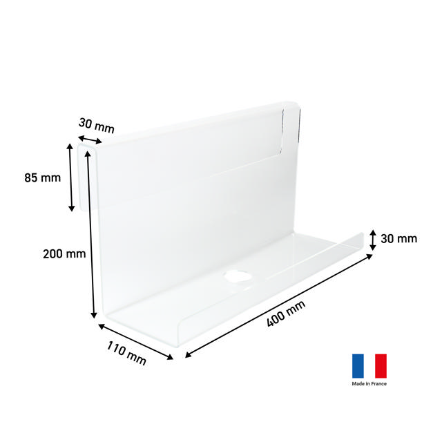 Hängende Acryl-Nachttischplatte, klein