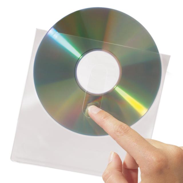 Selbstklebende CD/DVD Taschen Mit Fingeröffnung, 127 x 127 mm