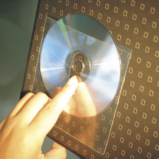 Selbstklebende CD/DVD Taschen Mit Fingeröffnung, 127 x 127 mm