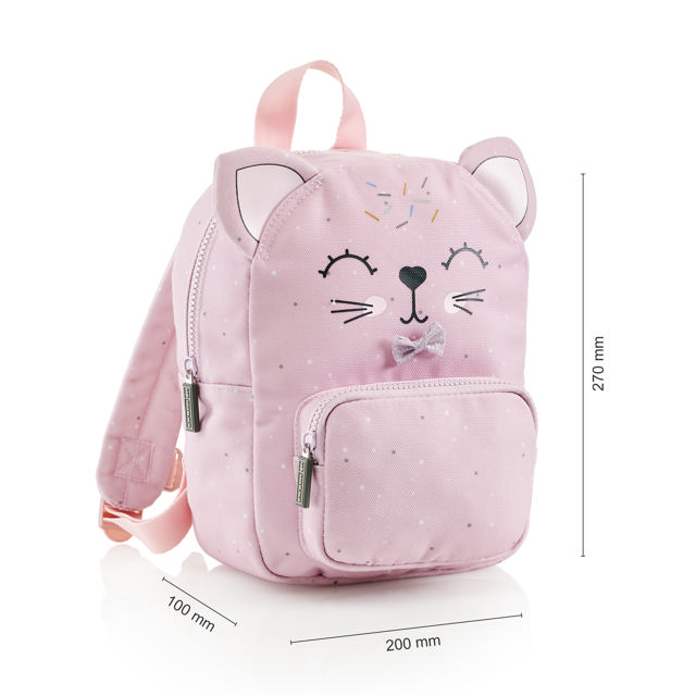 Mini-Rucksack, rosa Katze