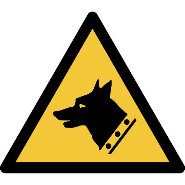 Piktogramm-Zeichen Warnung vor dem Wachhund