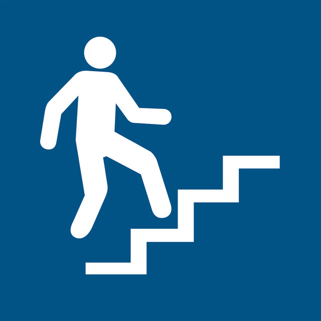 Piktogramm-Zeichen Treppe nach oben