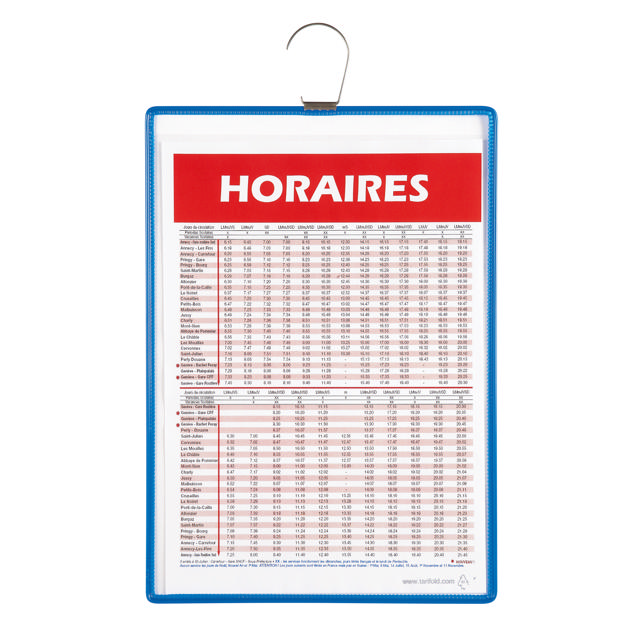 Tarifold Sichttafel mit Haken, DIN A5, hoch