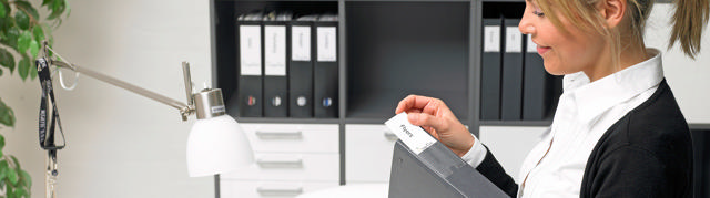 Etikettenhalter und Etiketten